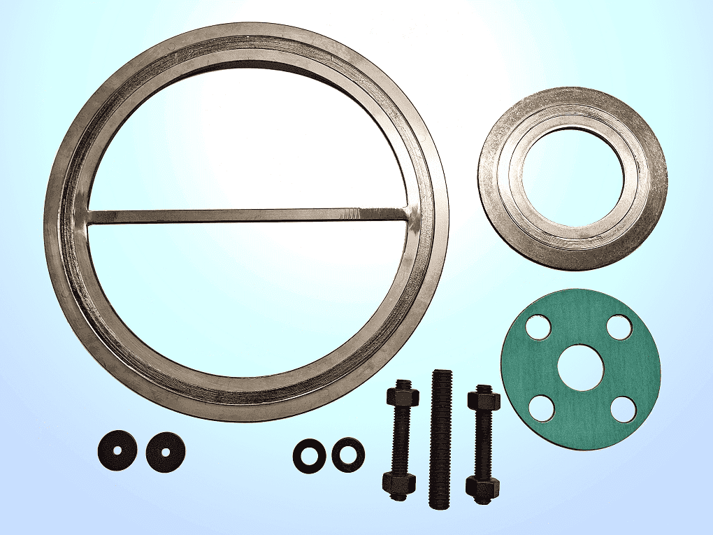 Photo of some Gaskets, Bolts, Washers and Nuts.