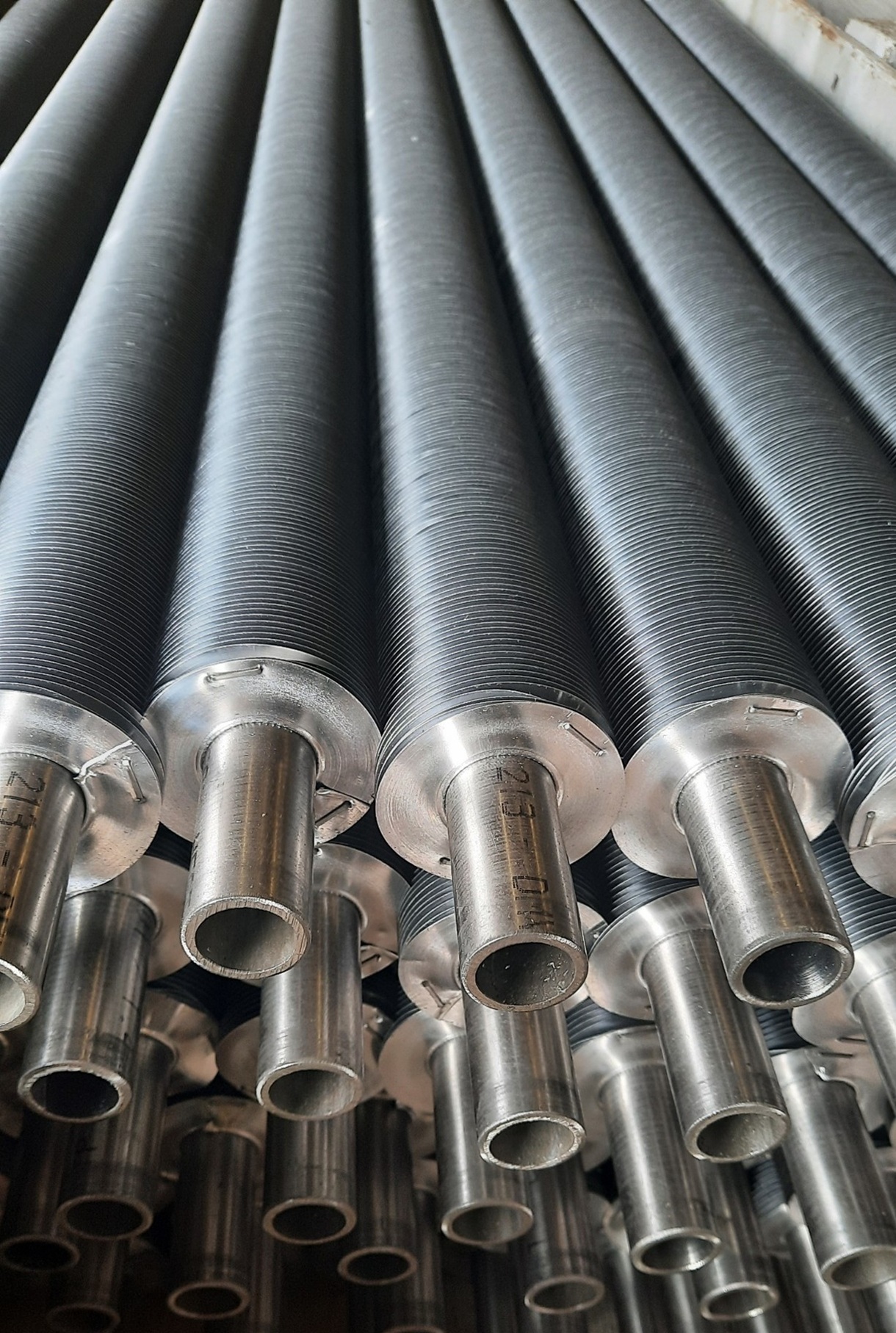 A photo of ribbon wound tubes