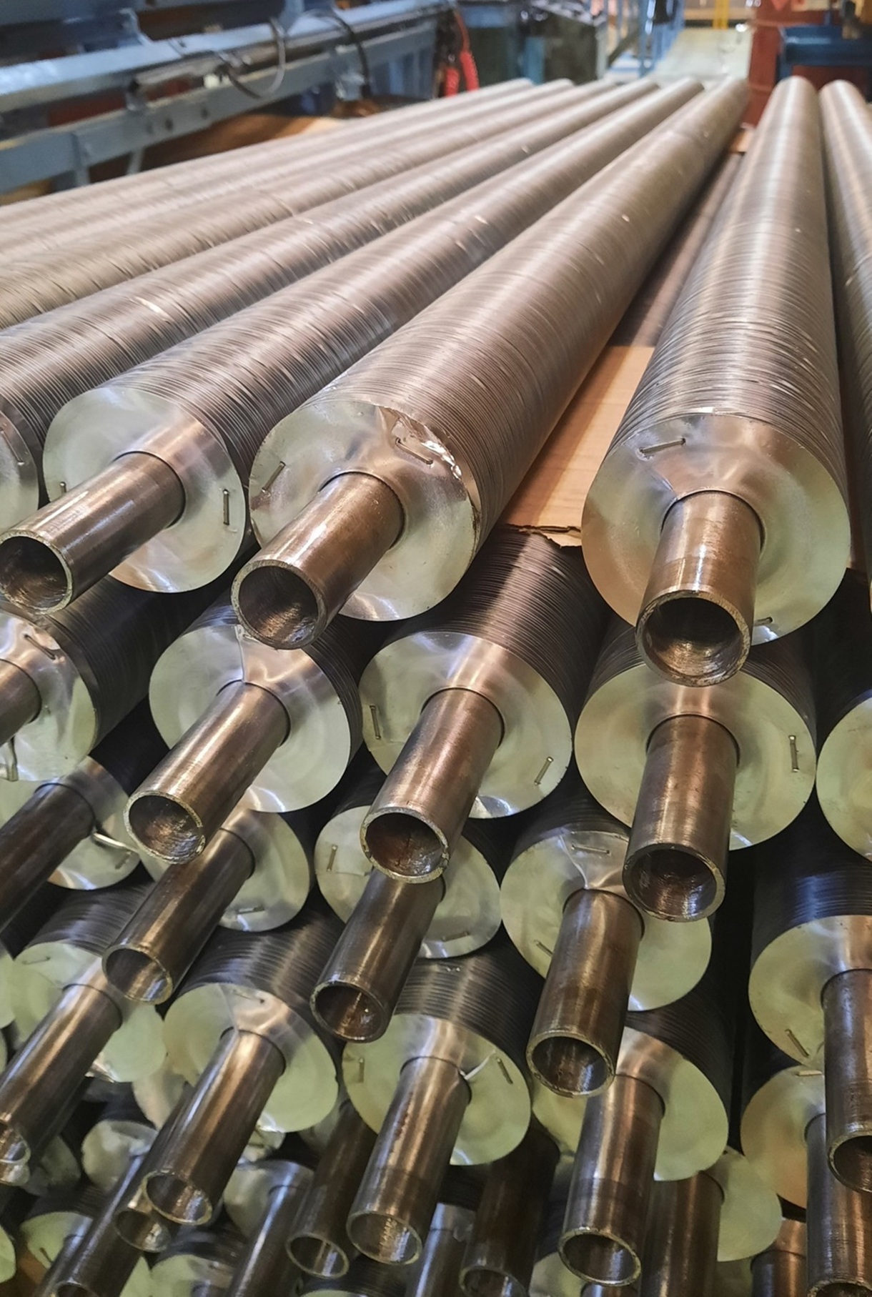 A photo of ribbon wound tubes