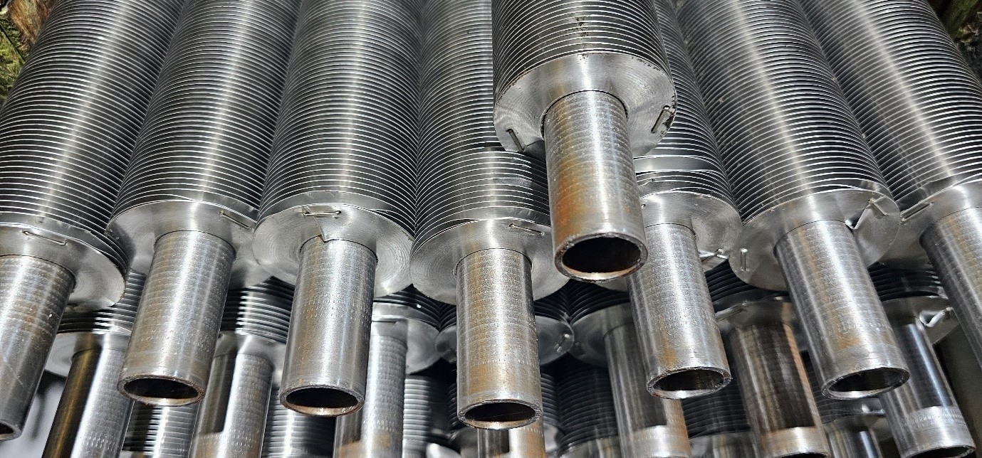 A photo of ribbon wound tubes