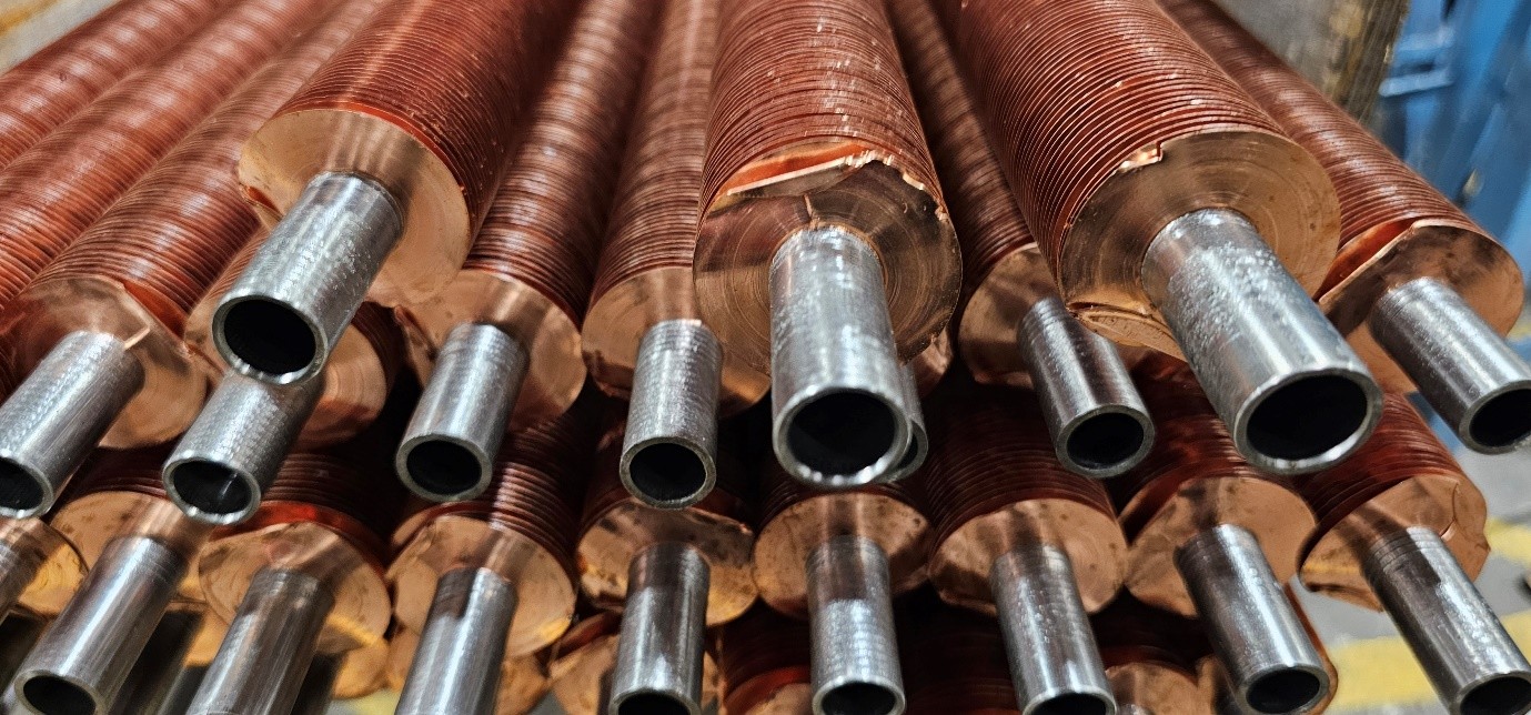 A photo of ribbon wound tubes