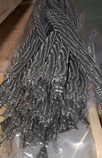 A photo of wire wound inserts