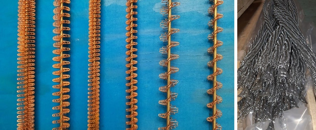 A photo of wire wound inserts